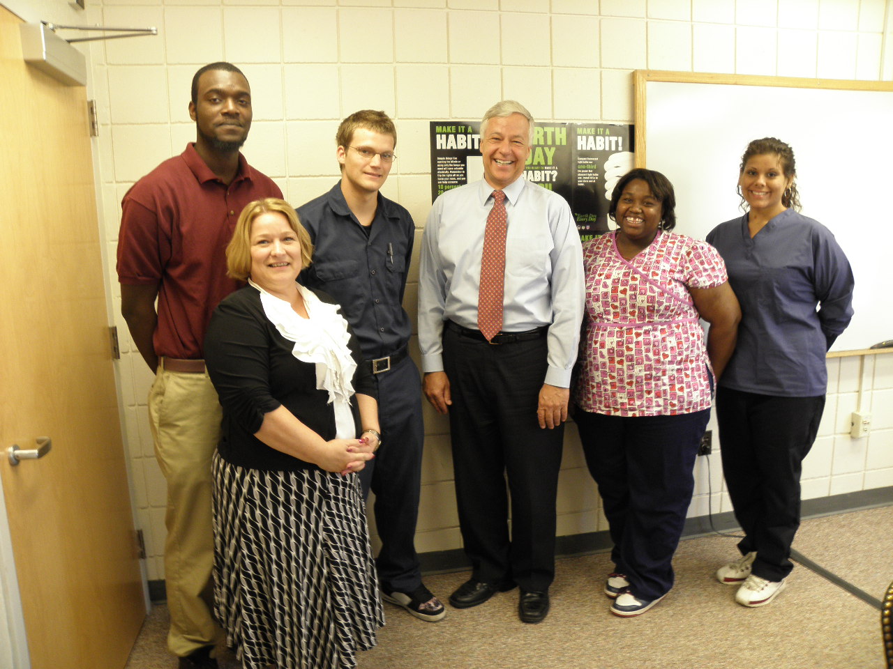 Job Corps students pictured with Congressman Michaud & CD, Patty Wooten